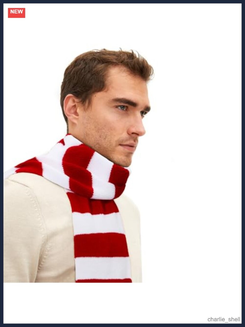 Soft Knit Striped Scarf 72x10 Lightweight Wrap for Men